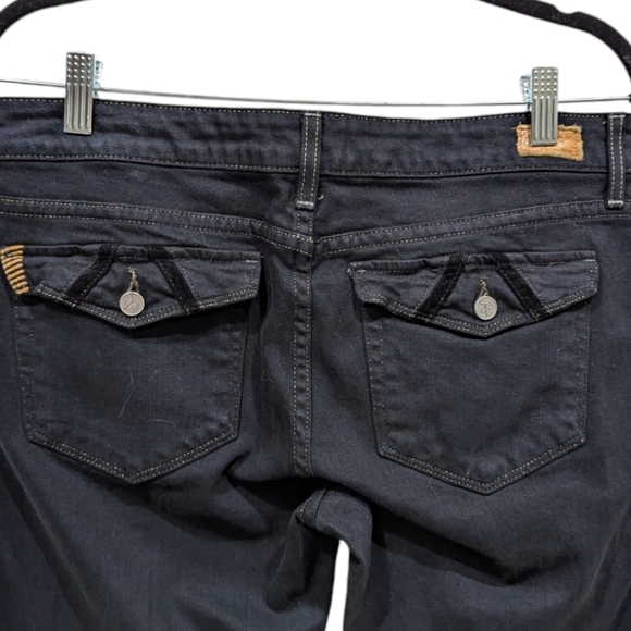 Paige Fairfax Black Stretch Bootcut Low Rise Jeans (12) - Picture 5 of 12